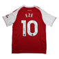 Autographed/Signed Eberechi Eze Arsenal Red Soccer Futbol Jersey Beckett BAS COA