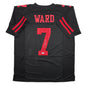 Autographed/Signed Charvarius Ward San Francisco Black Football Jersey Beckett BAS COA