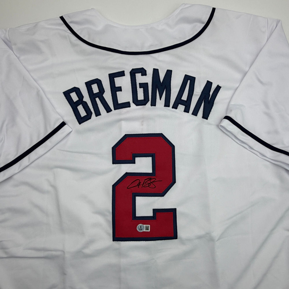 Autographed/Signed Alex Bregman United States USA White World Baseball Classic WBC Baseball Jersey Beckett BAS COA