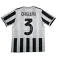 Autographed/Signed Giorgio Chiellini Juventus White Soccer Futbol Jersey Beckett BAS COA