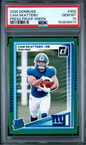 Graded 2025 Panini Donruss Cam Skattebo #302 Press Proof Green Rookie RC Football Card PSA 10 Gem Mint