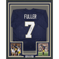 Framed Autographed/Signed Will Fuller 35x39 Notre Dame Blue College Football Jersey JSA COA