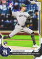 2026 Topps Now Cam Schlittler #206 Gold Foil /50 Dazzles with 9Ks in Winning Subway Series Debut New York Yankees Rookie RC Baseball Card