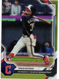 2026 Topps Now Travis Bazzana #176 Gold Foil /50 Top Prospect's 1st Home Run Caps Off Memorable Night Cleveland Guardians Rookie RC Baseball Card