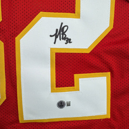 Autographed/Signed Nick Bolton Kansas City Red Football Jersey Beckett BAS COA