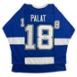 Autographed/Signed Ondrej Palat Tampa Bay Blue Hockey Jersey JSA COA