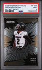 Graded 2025 Panini Prizm Draft Picks Shedeur Sanders #II-SSS Instant Impact Rookie RC Football Card PSA 9 Mint