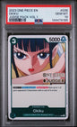 Graded 2023 One Piece Okiku #035 Judge Pack Trading Card Game PSA 10 Gem Mint