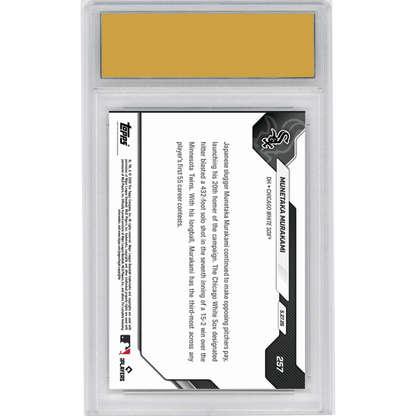 Graded 2026 Topps Now Munetaka Murakami #257 20 Home Runs Are Most For Rookie Before June Since 1901 Chicago White Sox Rookie RC Baseball Card HOFSM 10 Gem Mint