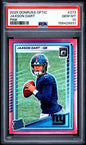Graded 2025 Donruss Optic Jaxson Dart #273 Pink Rookie RC Football Card PSA 10 Gem Mint