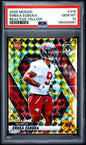 Graded 2025 Panini Mosaic Emeka Egbuka #376 Reactive Yellow Rookie RC Football Card PSA 10 Gem Mint