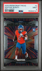 Graded 2025 Panini Prizm Draft Picks Ashton Jeanty #2 Brilliance Rookie RC Football Card PSA 9 Mint