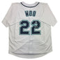 Autographed/Signed Bryan Woo Seattle White Baseball Jersey JSA COA