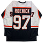Autographed/Signed Jeremy Roenick Philadelphia Black Hockey Jersey Beckett BAS COA