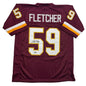 Autographed/Signed London Fletcher Washington Maroon Football Jersey Beckett BAS COA