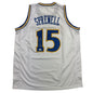 Autographed/Signed Latrell Sprewell Golden State White Retro Basketball Jersey JSA COA