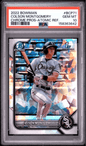 Graded 2022 Topps Bowman Colson Montgomery #BCP71 Chrome Prospects Atomic Refractor Rookie RC Baseball Card PSA 10 Gem Mint