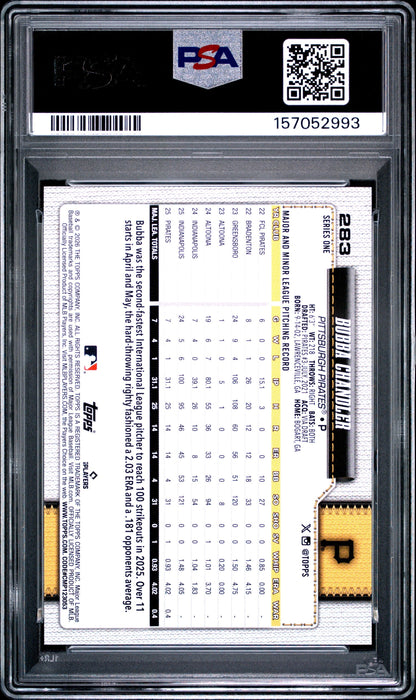 Graded 2026 Topps Bubba Chandler #283 Rookie RC Baseball Card PSA 10 Gem Mint