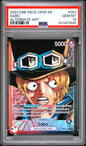 Graded 2023 One Piece Sabo #001 Alt Art Awakening of the New Era OP05 Trading Card Game PSA 10 Gem Mint