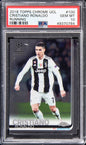 Graded 2018 Topps Chrome UCL Cristiano Ronaldo #100 Running UEFA Champions League Soccer Card PSA 10 Gem Mint