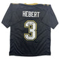 Autographed/Signed Bobby Hebert Cajun Cannon New Orleans Black Football Jersey Beckett BAS COA
