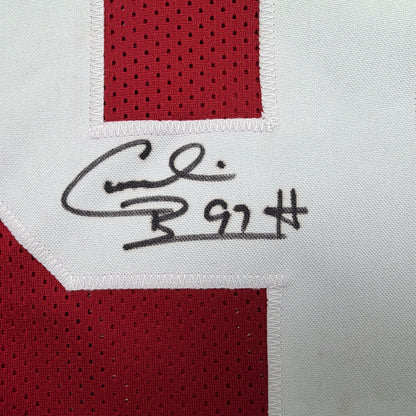 Autographed/Signed Cornelius Bennett Alabama Red College Football Jersey Beckett BAS COA