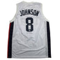 Autographed/Signed Joe Johnson United States USA Olympic White Basketball Jersey Beckett BAS COA