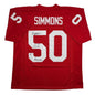 Autographed/Signed Ron Simmons Florida State FSU Red College Football Jersey Beckett BAS COA