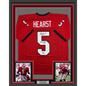 Framed Autographed/Signed Garrison Hearst 35x39 3232 Yards Georgia Red College Football Jersey Beckett BAS COA