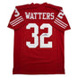 Autographed/Signed Ricky Watters San Francisco Red Football Jersey JSA COA