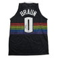 Autographed/Signed Christian Braun Denver Black Rainbow Basketball Jersey Beckett BAS COA