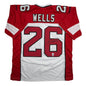 Autographed/Signed Chris Beanie Wells Arizona White Football Jersey PSA/DNA COA