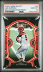 Graded 2020 Panini Select Joe Burrow #46 Die Cut Maroon Prizm Rookie RC Football Card PSA 10 Gem Mint
