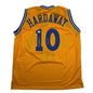 Autographed/Signed Tim Hardaway Golden State Yellow Basketball Jersey Beckett BAS COA