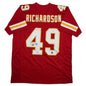 Autographed/Signed Tony Richardson Kansas City Red Football Jersey Beckett BAS COA