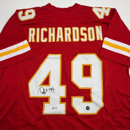 Autographed/Signed Tony Richardson Kansas City Red Football Jersey Beckett BAS COA