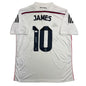 Autographed/Signed James Rodriguez Real Madrid White Soccer Futbol Jersey Beckett BAS COA
