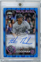 2024 Topps Chrome Hunter Goodman #RA-HG Blue Lava Wave Auto /150 Rookie RC Baseball Card