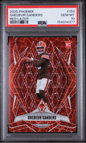 Graded 2025 Panini Phoenix Shedeur Sanders #154 Red Lazer /199 Rookie RC Football Card PSA 10 Gem Mint