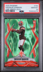 Graded 2025 Panini Phoenix Shedeur Sanders #154 Lime Green Lava /225 Rookie RC Football Card PSA 10 Gem Mint