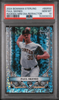Graded 2024 Topps Bowman Sterling Paul Skenes #BSR30 Rookies Mini Diamond Refractor /150 Rookie RC Baseball Card PSA 10 Gem Mint