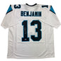 Autographed/Signed Kelvin Benjamin Carolina White Football Jersey Beckett BAS COA