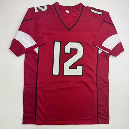 Autographed/Signed John Brown Arizona Red Football Jersey JSA COA
