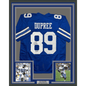 Framed Autographed/Signed Billy Joe DuPree 35x39 SB XII Dallas Blue Football Jersey JSA COA