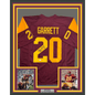 Framed Autographed/Signed Mike Garrett 35x39 Heisman 65 USC Southern Cal Red College Football Jersey JSA COA