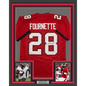 Framed Autographed/Signed Leonard Fournette 35x39 Tampa Bay Red Football Jersey Beckett BAS COA