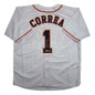 Autographed/Signed Carlos Correa Houston White Baseball Jersey Beckett BAS COA
