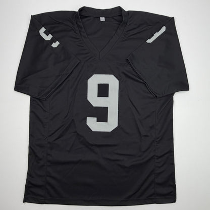 Autographed/Signed Tyree Wilson Oakland Las Vegas Black Football Jersey Beckett BAS COA