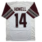 Autographed/Signed Sam Howell Washington White Football Jersey Beckett BAS COA