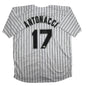 Autographed/Signed Sam Antonacci Chicago Pinstripe Baseball Jersey Beckett BAS COA